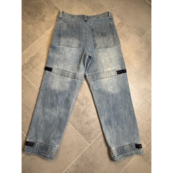 Vintage Marithe Francois Girbaud Men 34x33 Jeans Y2K Hip Hop Baggy Strap MFG - Picture 8 of 14